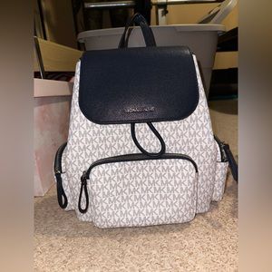 Micheal Kors Blue and White Backpack